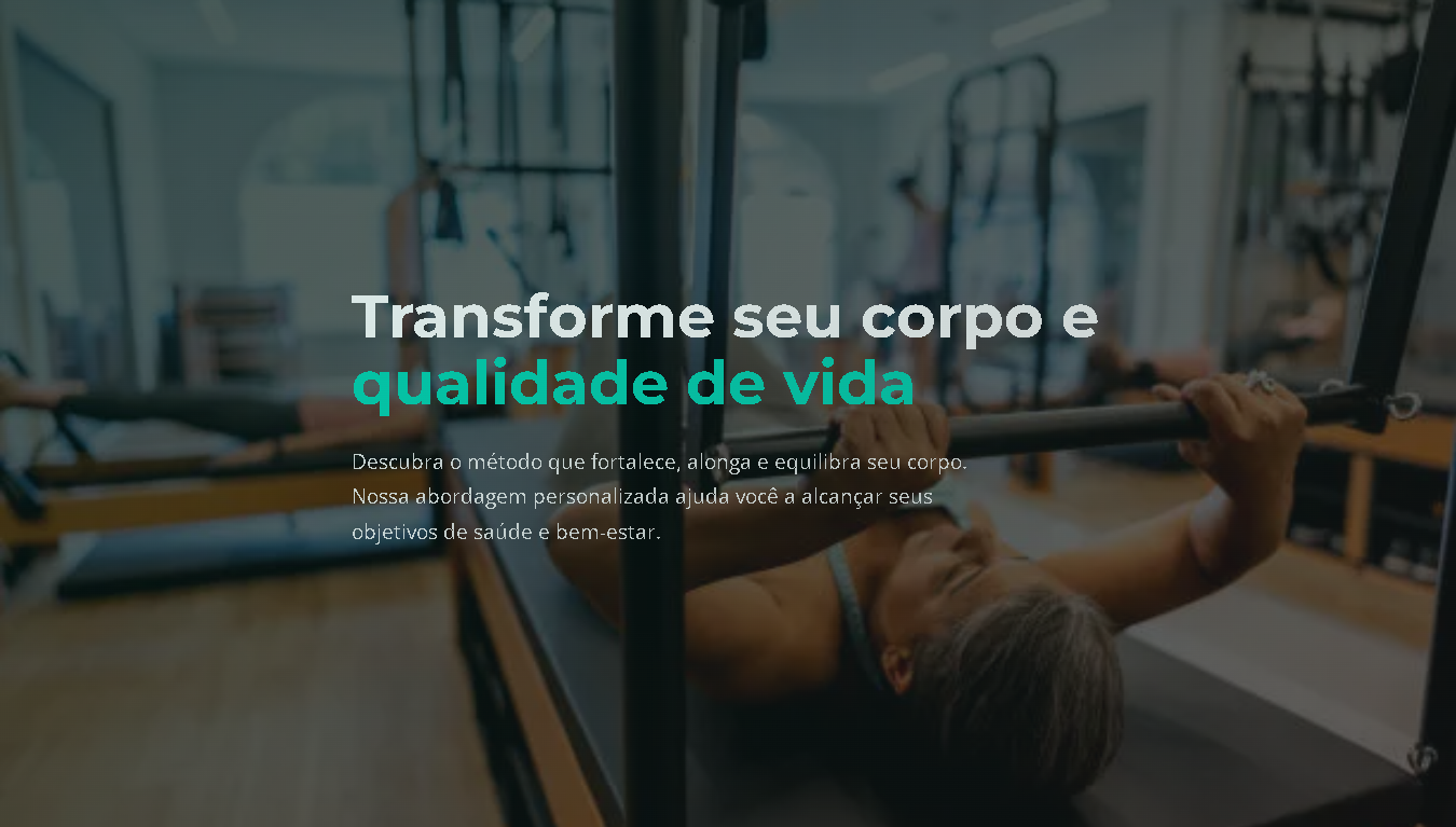 Site de estúdio de pilates